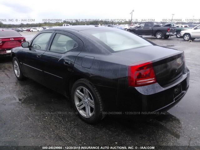 2B3KA53H57H686645 - 2007 DODGE CHARGER R/T BLACK photo 3