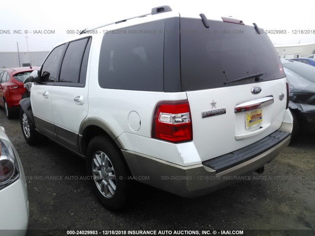 1FMJU1H50DEF26812 - 2013 FORD EXPEDITION XLT/KING RANCH WHITE photo 3