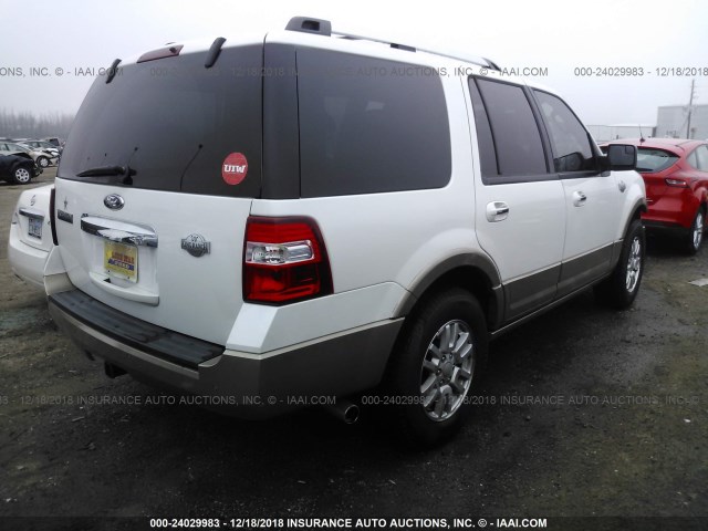 1FMJU1H50DEF26812 - 2013 FORD EXPEDITION XLT/KING RANCH WHITE photo 4