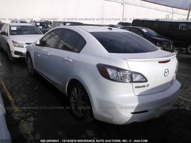 JM1BL1W69B1445190 - 2011 MAZDA 3 S WHITE photo 3