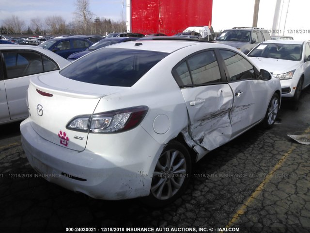 JM1BL1W69B1445190 - 2011 MAZDA 3 S WHITE photo 4