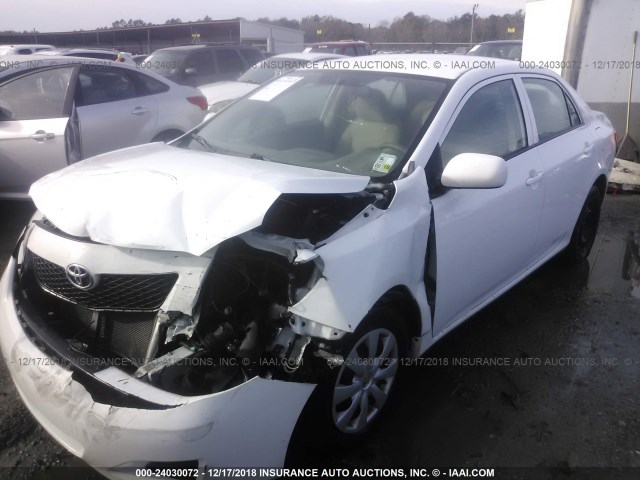 1NXBU4EE1AZ273947 - 2010 TOYOTA COROLLA S/LE/XLE WHITE photo 2