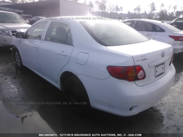 1NXBU4EE1AZ273947 - 2010 TOYOTA COROLLA S/LE/XLE WHITE photo 3