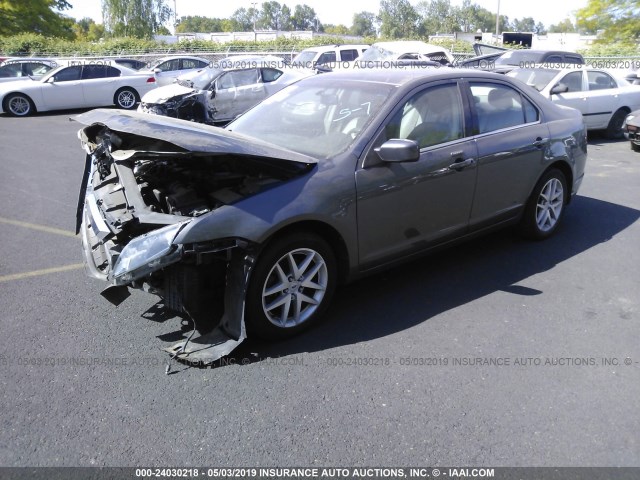 3FAHP0JA6BR258554 - 2011 FORD FUSION SEL GRAY photo 2