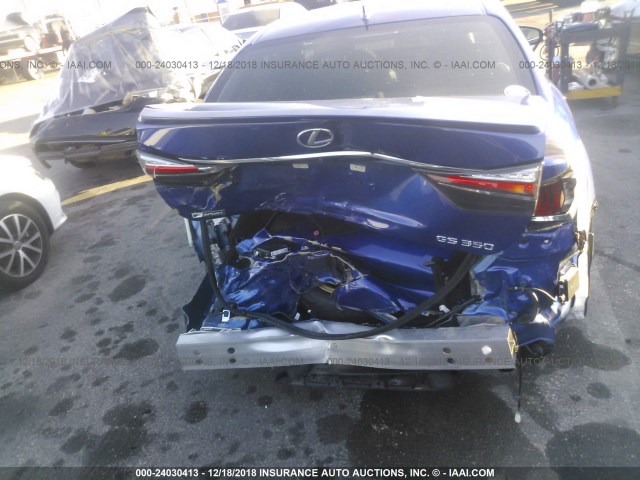 JTHBZ1BL0JA013840 - 2018 LEXUS GS 350/BASE/F SPORT BLUE photo 6