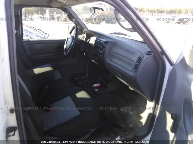 1FTYR10D39PA16036 - 2009 FORD RANGER WHITE photo 5