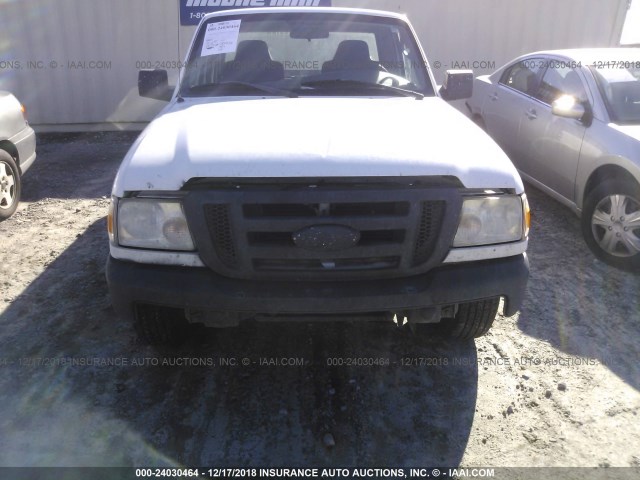 1FTYR10D39PA16036 - 2009 FORD RANGER WHITE photo 6