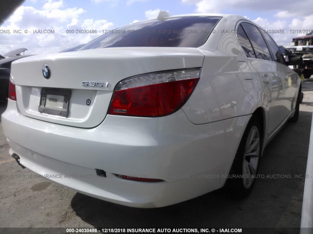 WBANW13559C162782 - 2009 BMW 535 I WHITE photo 4