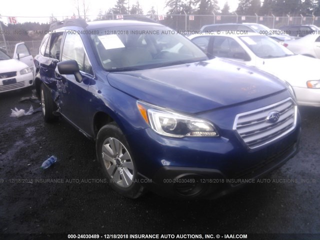 4S4BSAAC5H3215722 - 2017 SUBARU OUTBACK 2.5I BLUE photo 1