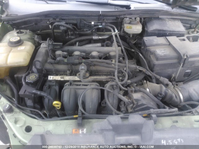 1FAFP34N17W330580 - 2007 FORD FOCUS ZX4/S/SE/SES GREEN photo 10