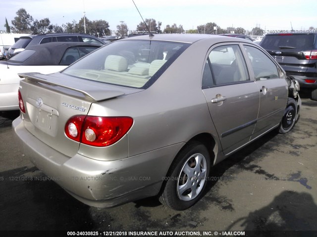 1NXBR32E26Z669375 - 2006 TOYOTA COROLLA CE/LE/S GOLD photo 4