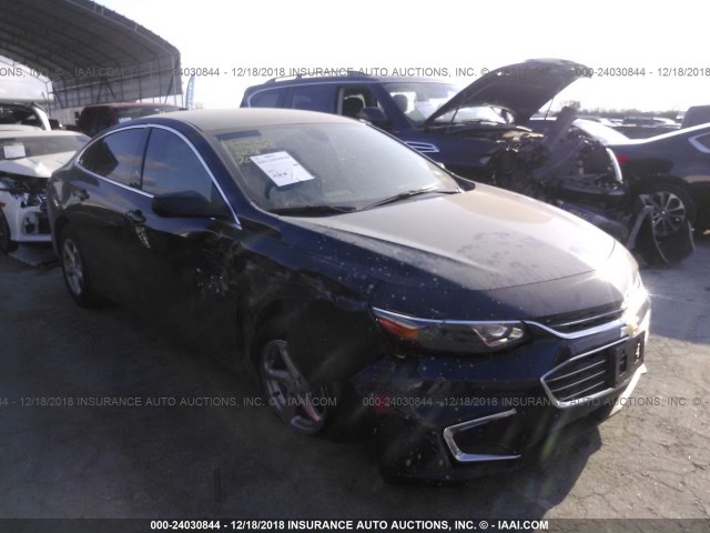 1G1ZB5ST1JF200611 - 2018 CHEVROLET MALIBU LS Dark Blue photo 1