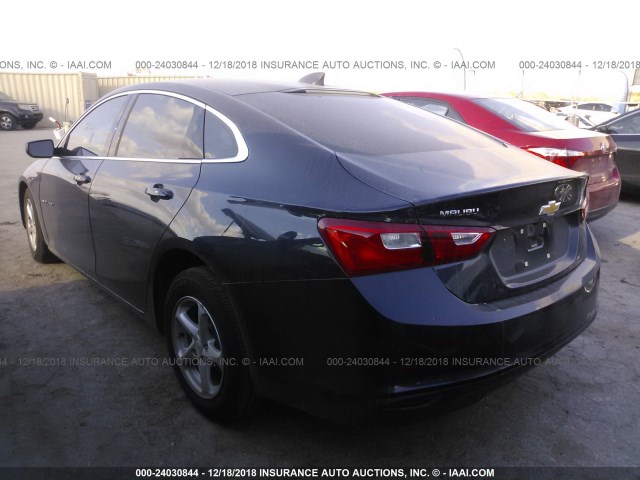 1G1ZB5ST1JF200611 - 2018 CHEVROLET MALIBU LS Dark Blue photo 3