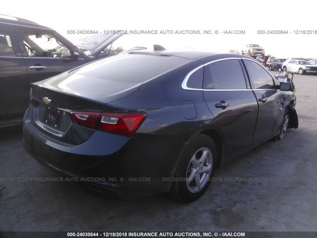 1G1ZB5ST1JF200611 - 2018 CHEVROLET MALIBU LS Dark Blue photo 4