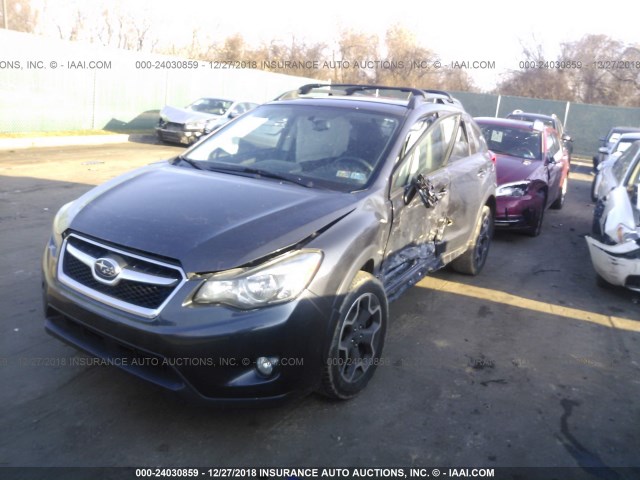 JF2GPAGC5E8303995 - 2014 SUBARU XV CROSSTREK 2.0 LIMITED GRAY photo 2