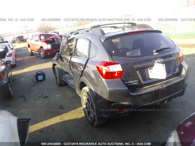 JF2GPAGC5E8303995 - 2014 SUBARU XV CROSSTREK 2.0 LIMITED GRAY photo 3