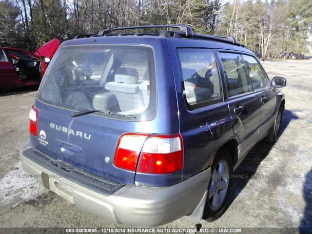 JF1SF65521H738163 - 2001 SUBARU FORESTER S BLUE photo 4