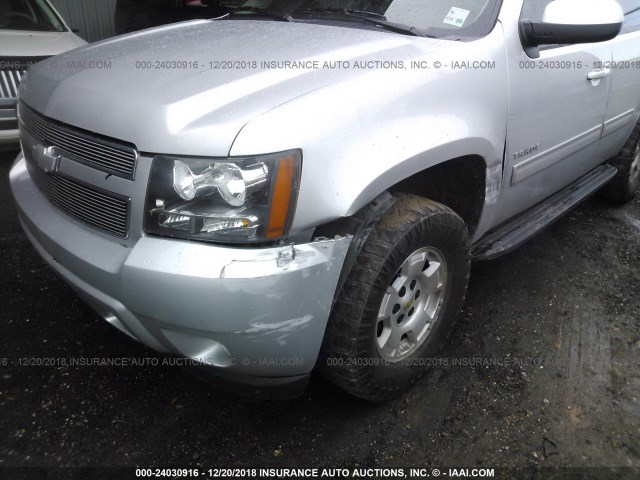 1GNSKBE09DR223136 - 2013 CHEVROLET TAHOE K1500 LT SILVER photo 6