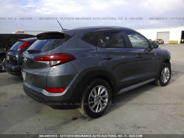 KM8J33A48HU483316 - 2017 HYUNDAI TUCSON LIMITED/SPORT AND ECO/SE GRAY photo 4