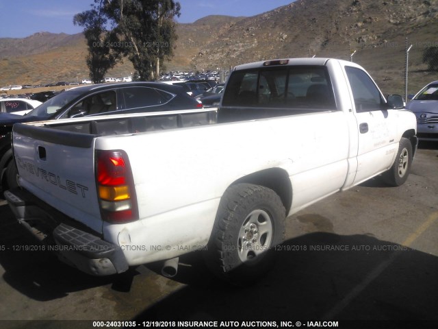 1GCEC14W8XE251377 - 1999 CHEVROLET SILVERADO C1500 WHITE photo 4