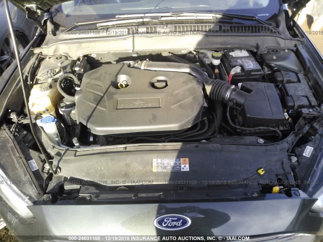 3FA6P0K98FR131032 - 2015 FORD FUSION TITANIUM GRAY photo 10