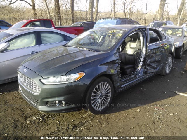 3FA6P0K98FR131032 - 2015 FORD FUSION TITANIUM GRAY photo 2