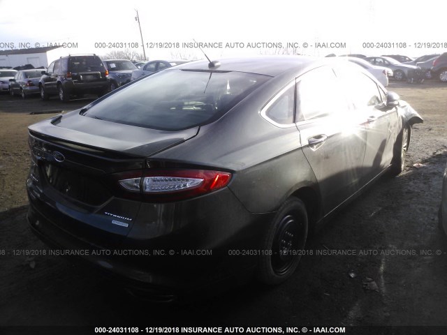 3FA6P0K98FR131032 - 2015 FORD FUSION TITANIUM GRAY photo 4