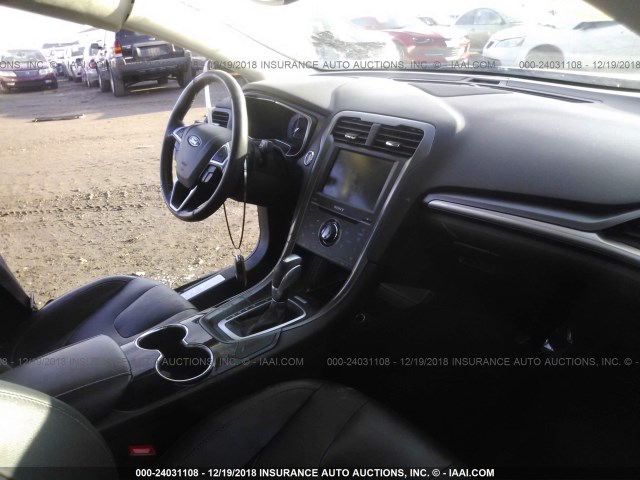 3FA6P0K98FR131032 - 2015 FORD FUSION TITANIUM GRAY photo 5