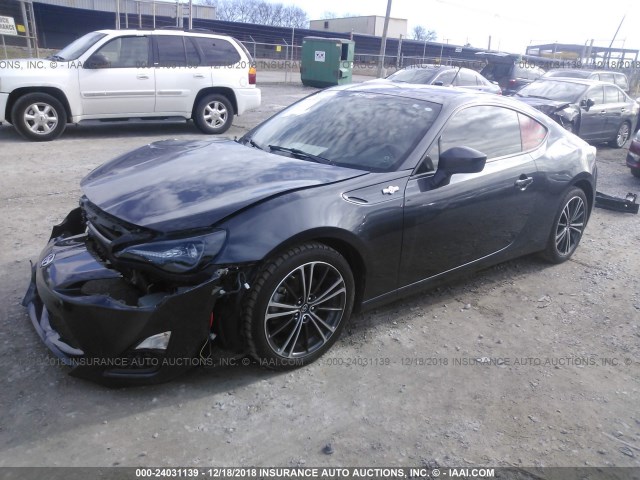 JF1ZNAA10D2700591 - 2013 TOYOTA SCION FR-S GRAY photo 2