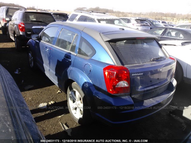 1B3CB3HAXAD587907 - 2010 DODGE CALIBER MAINSTREET BLUE photo 3