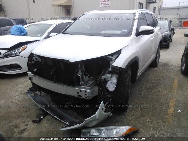 5TDYKRFH9FS108430 - 2015 TOYOTA HIGHLANDER LIMITED/LTD PLATINUM WHITE photo 2