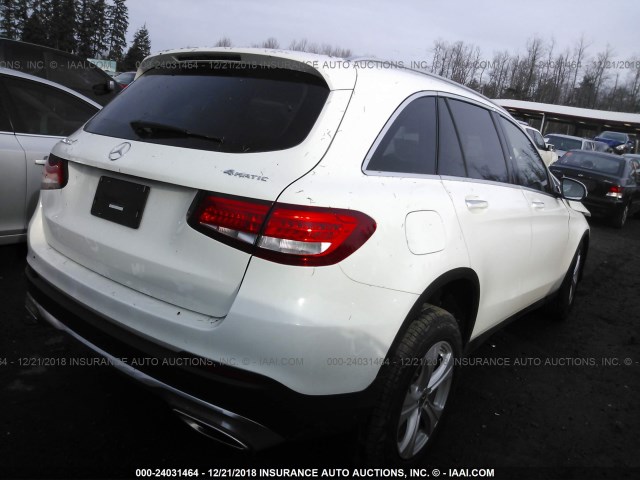 WDC0G4KB2JV092101 - 2018 MERCEDES-BENZ GLC 300 4MATIC WHITE photo 4