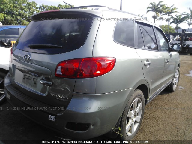 5NMSH73E79H308457 - 2009 HYUNDAI SANTA FE SE/LIMITED GREEN photo 4