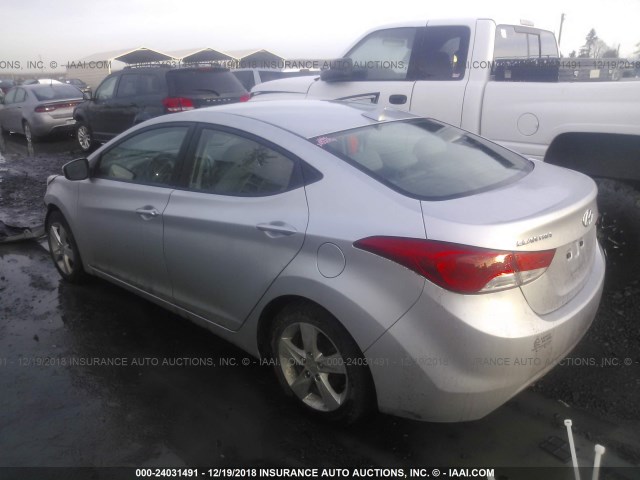 KMHDH4AE7DU605302 - 2013 HYUNDAI ELANTRA GLS/LIMITED SILVER photo 3