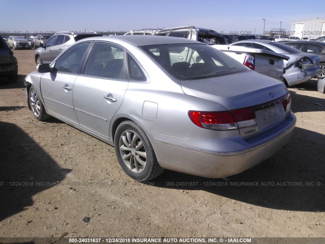 KMHFC46F06A107147 - 2006 HYUNDAI AZERA SE/LIMITED SILVER photo 3