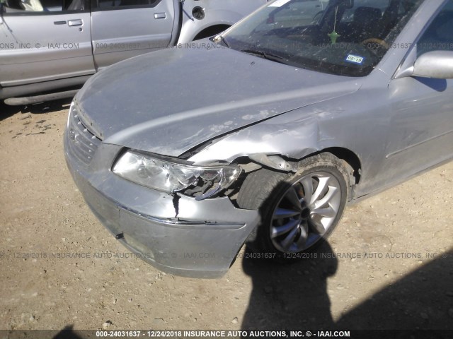 KMHFC46F06A107147 - 2006 HYUNDAI AZERA SE/LIMITED SILVER photo 6