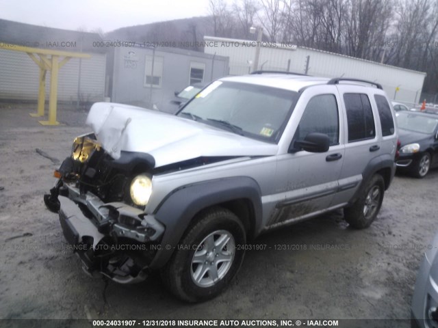 1J4GL48K23W648423 - 2003 JEEP LIBERTY SPORT/FREEDOM SILVER photo 2