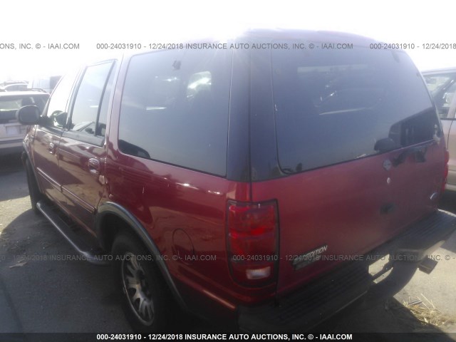 1FMRU156XYLB54543 - 2000 FORD EXPEDITION XLT RED photo 3