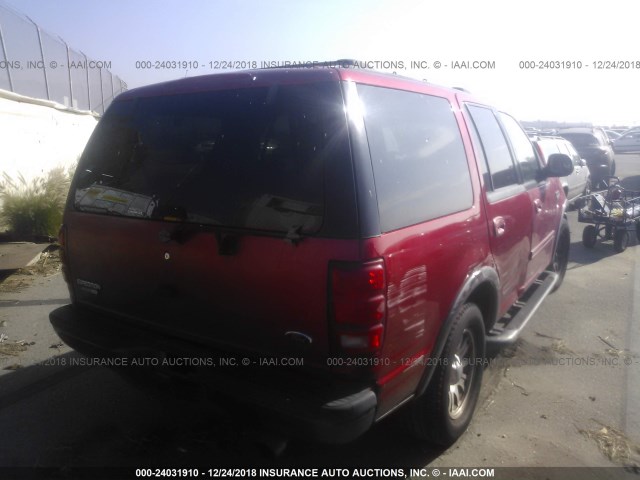 1FMRU156XYLB54543 - 2000 FORD EXPEDITION XLT RED photo 4