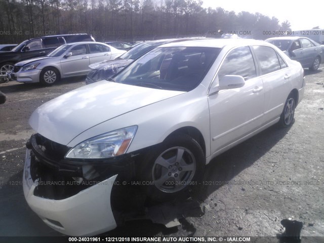 JHMCN36567C002166 - 2007 HONDA ACCORD HYBRID WHITE photo 2