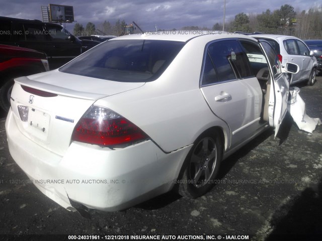 JHMCN36567C002166 - 2007 HONDA ACCORD HYBRID WHITE photo 4