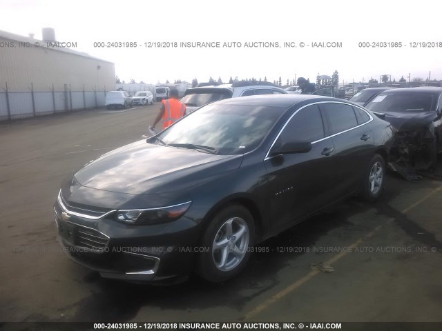 1G1ZB5ST2HF257992 - 2017 CHEVROLET MALIBU LS ნაცრისფერი ფოტო 2