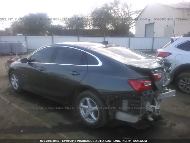 1G1ZB5ST2HF257992 - 2017 CHEVROLET MALIBU LS ნაცრისფერი ფოტო 3