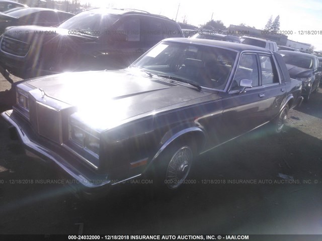 1C3BF66P6EX556086 - 1984 CHRYSLER FIFTH AVENUE  GRAY photo 2