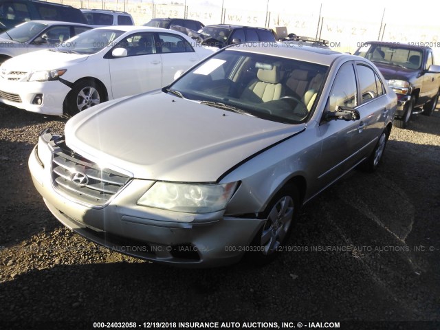 5NPET46F29H462995 - 2009 HYUNDAI SONATA GLS TAN photo 2
