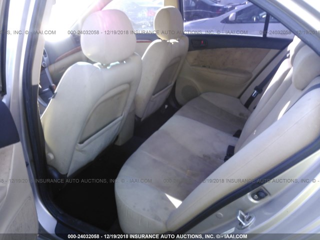 5NPET46F29H462995 - 2009 HYUNDAI SONATA GLS TAN photo 8