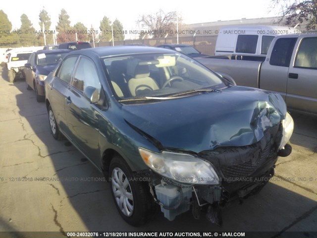 1NXBU40EX9Z007376 - 2009 TOYOTA COROLLA S/LE/XLE GREEN photo 1