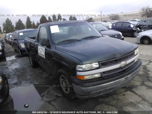 1GCEC14W61Z212285 - 2001 CHEVROLET SILVERADO C1500 GREEN photo 1