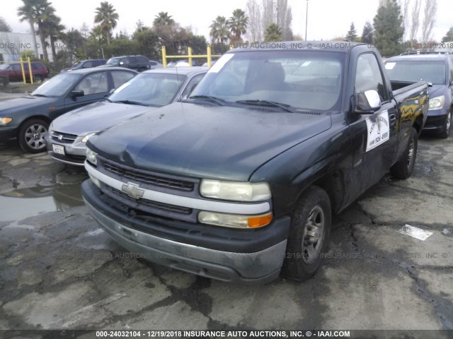 1GCEC14W61Z212285 - 2001 CHEVROLET SILVERADO C1500 GREEN photo 2