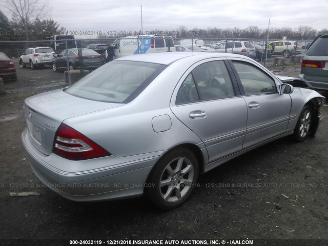 WDBRF92H77F873005 - 2007 MERCEDES-BENZ C 280 4MATIC SILVER photo 4